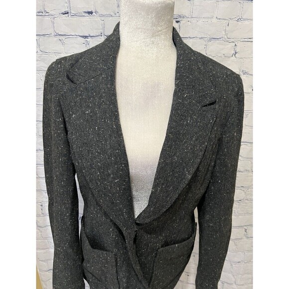Express vintage Grey With Specks one button single button blazer junior 7/8 - Picture 2 of 8